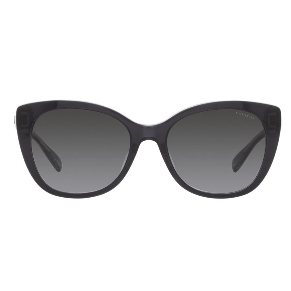 COACH HC8365U 57458G Ch566 Black Trans Grey /Grey Grad 55-18- 140 Sunglasses - Picture 2 of 2